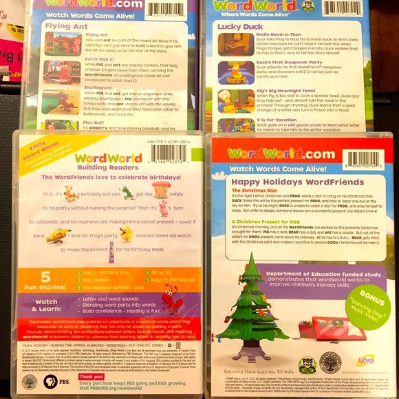 4 Pack WORD WORLD DVDs - Picture 2 of 2